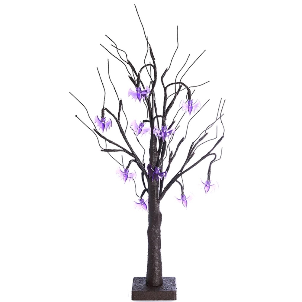 Light up Halloween Trees in Purple Bat 🦇 - Picture 2 of 3